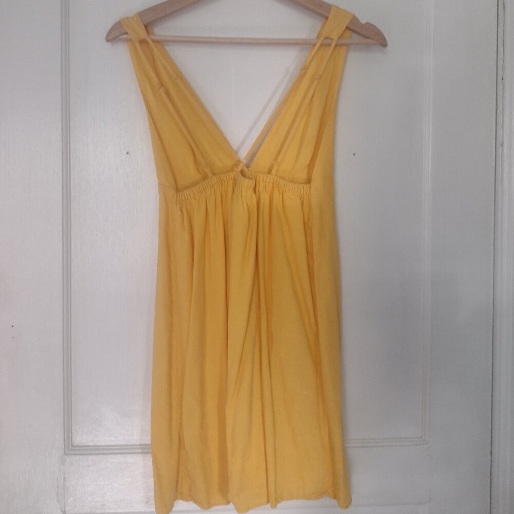 Urban Outfitters Breezy Plunging Linen Mini Dress - Picture 3 of 4
